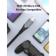 Кабель Vention Cotton Braided USB 2.0 A Male to Micro Male 3A Cable 1.5M Gray Aluminum Alloy Type (COAHG)