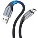Кабель Vention Cotton Braided USB 2.0 A Male to Micro Male 3A Cable 1.5M Gray Aluminum Alloy Type (COAHG)