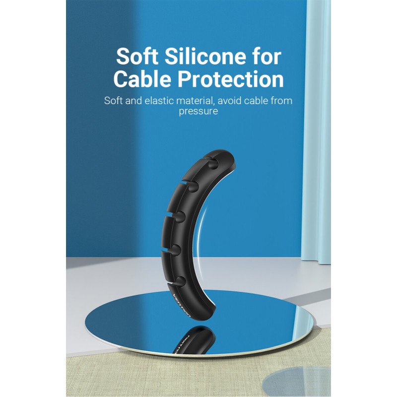 Органайзер Vention 5 Ports Desktop Cable Manager Black (KBRB0)