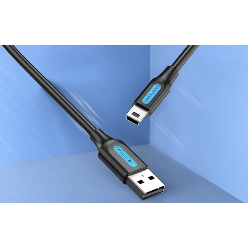 Кабель Vention USB 2.0 A Male to Mini-B Male Cable 1M Black PVC Type (COMBF)