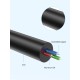 Кабель Vention 3.5mm Female to 2RCA Male Audio Cable 1M Black Metal Type (VAB-R01-B100)