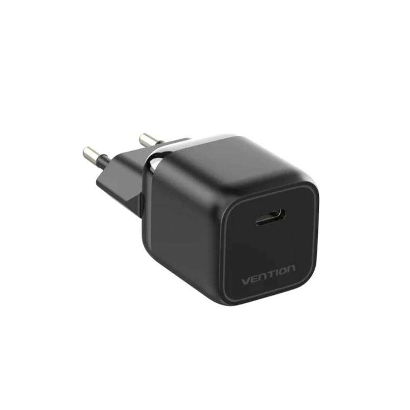 Зарядний пристрій Vention 1-port USB-C GaN Charger(30W) EU-Plug Black (FAKB0-EU)