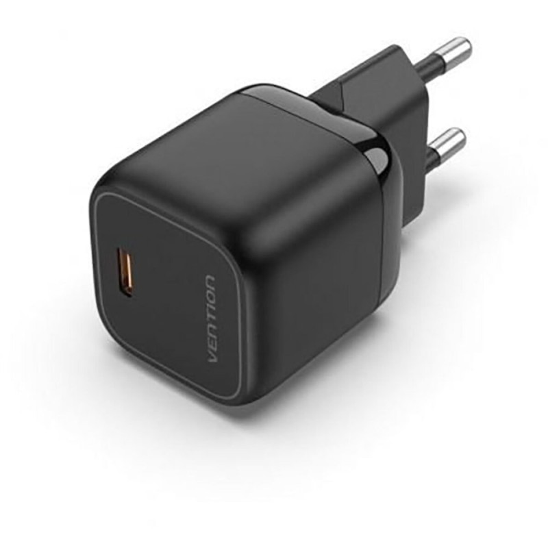 Зарядний пристрій Vention 1-port USB-C GaN Charger(30W) EU-Plug Black (FAKB0-EU)