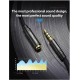Кабель Подовжувач Vention Cotton Braided TRRS 3.5mm Male to 3.5mm Female Audio Extension Cable 1.5M Black Aluminum Alloy Type
