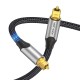 Кабель Vention Optical Fiber Audio Cable Aluminum Alloy Type 3M Gray (BAVHI)