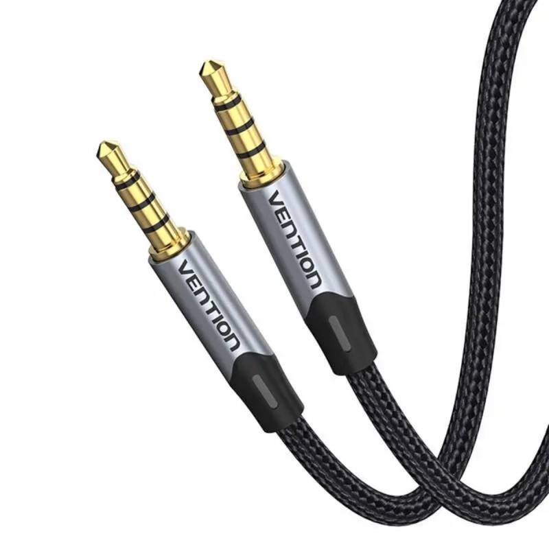 Кабель Vention TRRS 3.5MM Male to Male Aux  Cable 0.5M Gray (BAQHD)