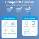 Кабель Vention USB 3.0 C Male to A Female OTG Cable 0.15M Gray Aluminum Alloy Type (CCXHB)