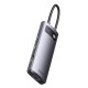 USB-Hub Baseus Metal Gleam Series 7-in-1 Multifunctional Type-C HUB Docking Station Gray  (Type-C to HDMI*1+USB3.0*3+PD*1+VGA*1+RJ45*1)