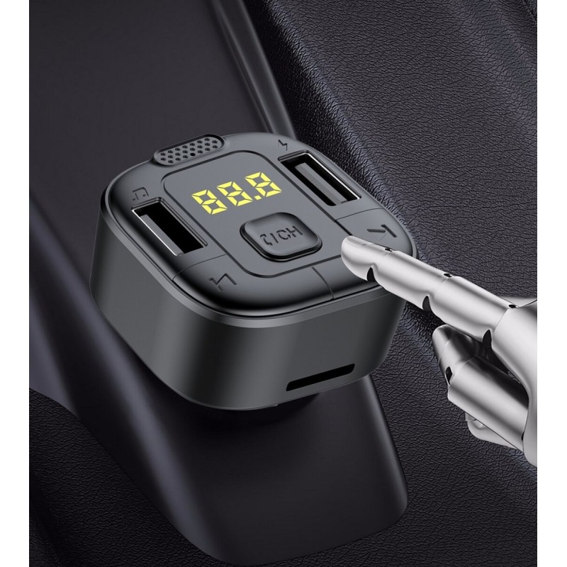 АЗП з FM-модулятором CHAROME C8 Grace FM Transmitter Black
