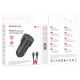 Автомобільний зарядний пристрій BOROFONE BZ19 Wisdom dual port car charger set(Type-C) Black