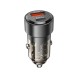 Автомобільний зарядний пристрій BOROFONE BZ20 Smart 38W dual port PD20W+QC3.0 car charger Transparent Black