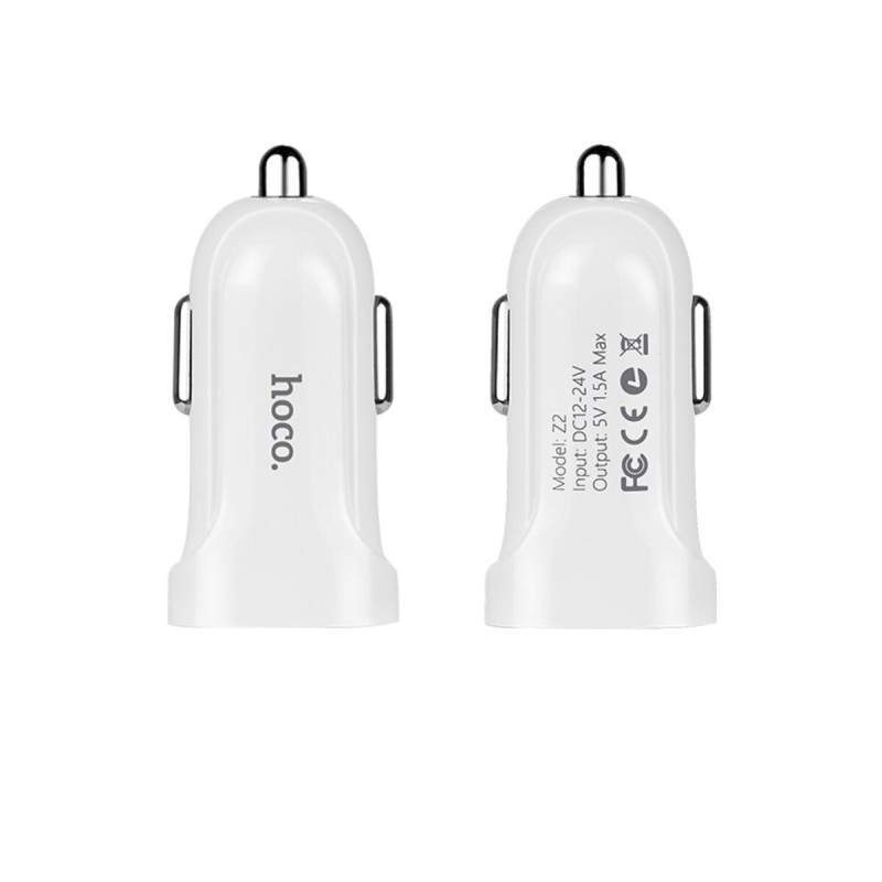 Автомобільний зарядний пристрій HOCO Z2 single-port car charger White