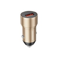 Автомобільний зарядний пристрій BOROFONE BZ19A Wisdom single port QC3.0 car charger 18W Gold