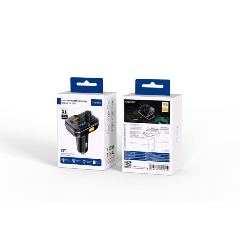 АЗП з FM-модулятором CHAROME CF1 Ambient Light FM Transmitter