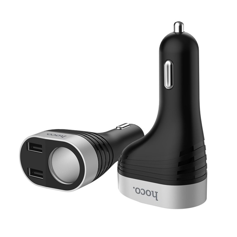 Автомобільний зарядний пристрій HOCO Z29 Regal digital display cigarette lighter car charger Black