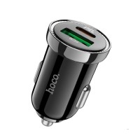 Автомобільний зарядний пристрій HOCO Z44 Leading PD20W+QC3.0 car charger Black