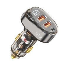 Автомобільний зарядний пристрій Essager 125w Transparrent Digital Display Car Charger  brown (ECC2AC-FM12-Z)