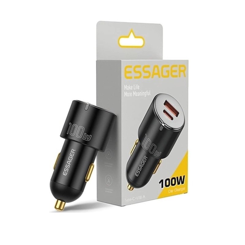 Автомобільний зарядний пристрій Essager Optimus Prime High Power Car Charger A+C 100W  black (ECCAC-QTZ01)