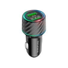Автомобільний зарядний пристрій BOROFONE BZ21A Brilliant 36W dual port QC3.0 car charger Black