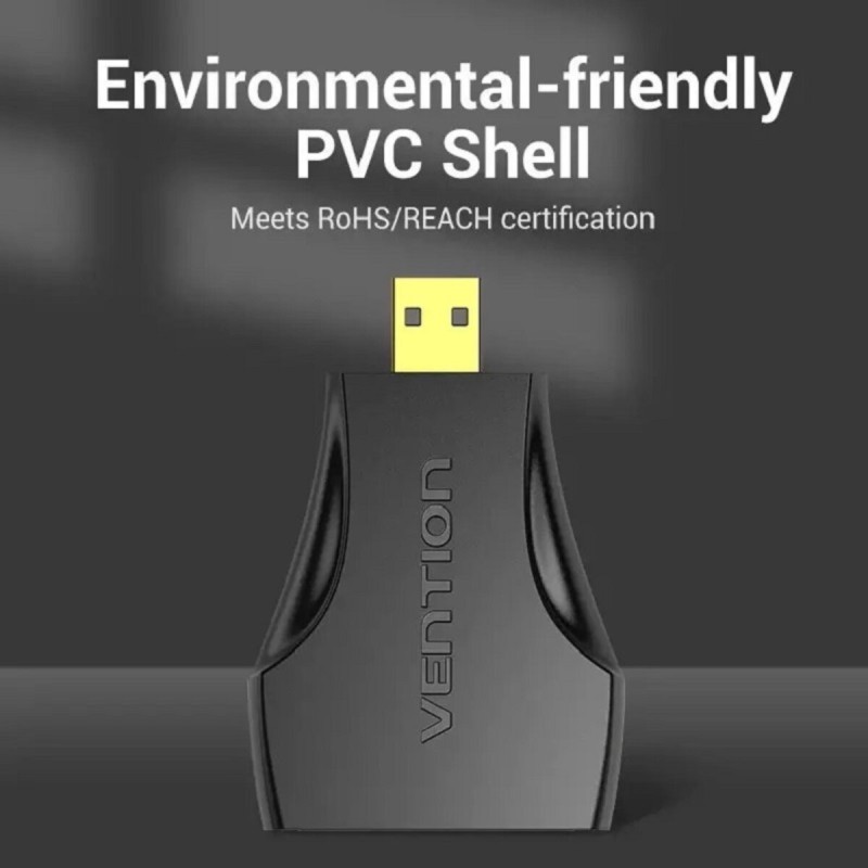 Адаптер Vention Micro HDMI Male to HDMI Female Adapter Black (AITB0)