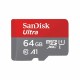 microSDXC (UHS-1) SanDisk Ultra 64Gb class 10 A1 (140Mb/s) (adapter SD)