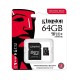 microSDXC (UHS-1 U3) Kingston Industrial 64Gb class 10 V30 А1 (adapter SD)