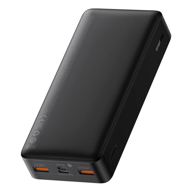 Зовнішній акумулятор Baseus Bipow Digital Display Power bank 20000mAh 20W Black (113840)