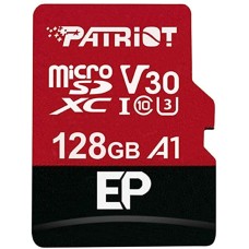 microSDXC (UHS-1 U3) Patriot EP Series 128Gb class 10 V30 (R-100MB/s, W-80MB/s) (adapter SD)