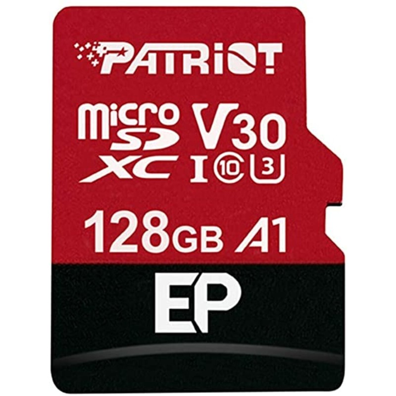 microSDXC (UHS-1 U3) Patriot EP Series 128Gb class 10 V30 (R-100MB/s, W-80MB/s) (adapter SD)