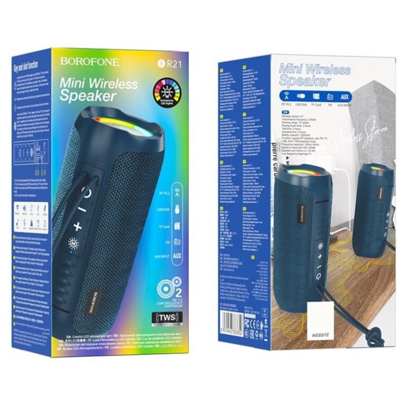 Портативна колонка BOROFONE BR21 Sports BT speaker Navy Blue