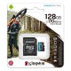 microSDXC (UHS-1 U3) Kingston Canvas Go Plus 128Gb class 10 A2 V30 (R170MB/s, W90MB/s) (adapter SD)