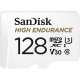 microSDXC (UHS-1 U3) SanDisk High Endurance 128Gb class 10 V30 (100Mb/s) (adapterSD)