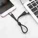 Кабель BOROFONE BX32 USB to Micro 2.4A, 0.25m, nylon, aluminum+TPE connectors, Black