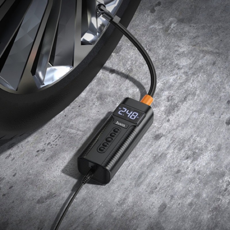 Автомобільний насос HOCO PH55 Roys smart car air pump Black