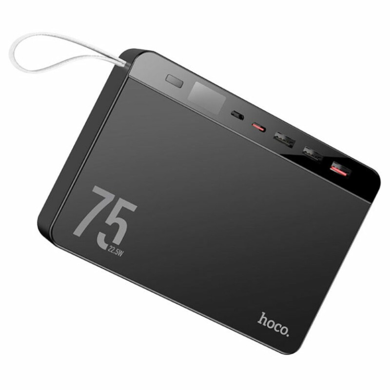 Зовнішній акумулятор HOCO J94 Overlord 22.5W fully compatible power bank(75000mAh) Black