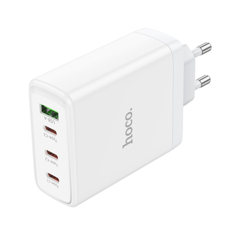 Мережевий зарядний пристрій HOCO N31 Leader PD100W four-port(3C1A) fast charger White