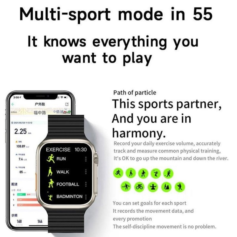 Смарт-годинник BIG S10 Pro Ultra 2 IP67+GPS White