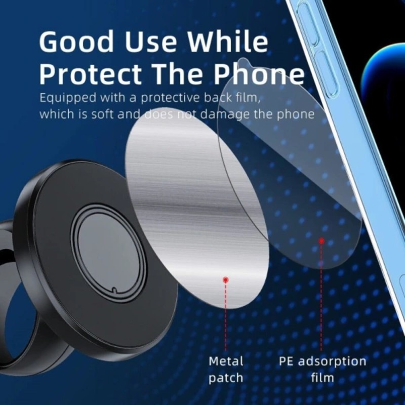 Тримач для мобільного Essager Mirrow Magnetic Phone Holder (Car Air-conditioner Vent Type)  black (EZJCXC-JZY01)