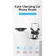 Автотримач для телефону Vention Auto-Clamping Car Phone Mount With Duckbill Clip Gray Crossbar Type (KCEH0)
