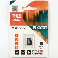 microSDXC (UHS-1) Mibrand 64Gb class 10 microSDXC (UHS-1) Mibrand 64Gb class 10