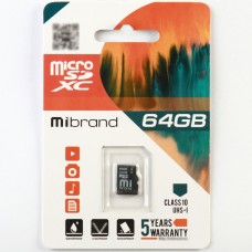 microSDXC (UHS-1) Mibrand 64Gb class 10