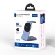 Бездротовий зарядний пристрій CHAROME H14 3-in-1 Wireless Charging Stand Silver