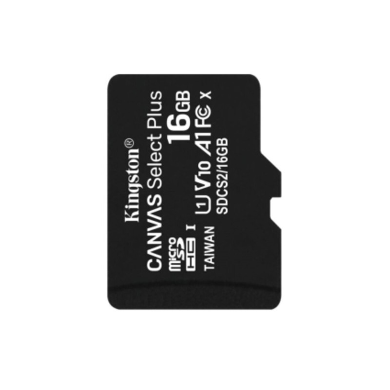 microSDHC (UHS-1) Kingston Canvas Select Plus 16Gb class 10 А1 (R-100MB/s) (adapter SD)