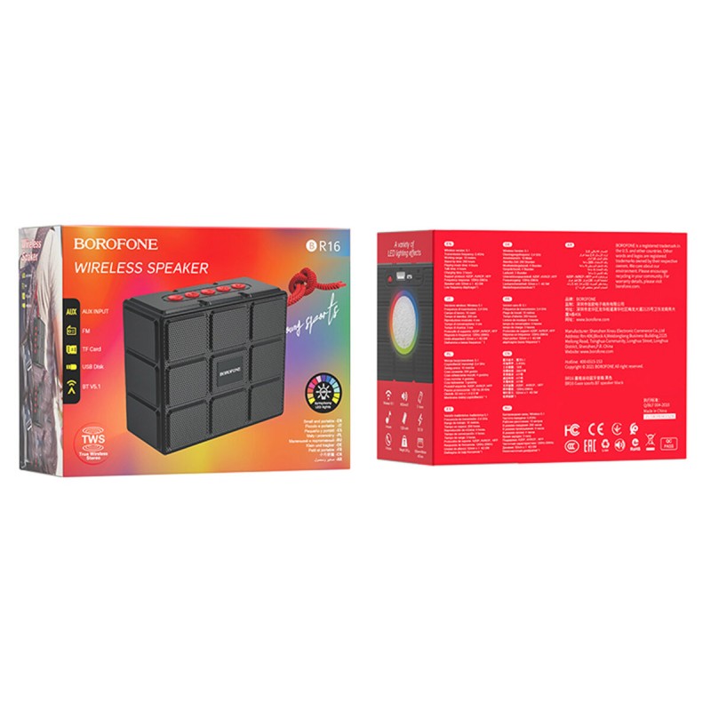 Портативна колонка BOROFONE BR16 Gage sports wireless speaker Black