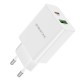 Мережевий зарядний пристрій BOROFONE BA56A Lavida dual port PD20W+QC3.0 charger White