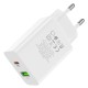 Мережевий зарядний пристрій BOROFONE BA56A Lavida dual port PD20W+QC3.0 charger White