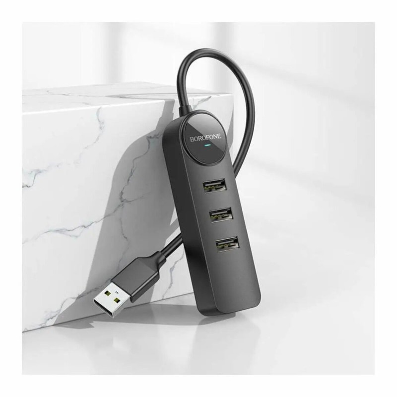 Адаптер Borofone DH5 Erudite 4-in-1 adapter(Type-C to USB2.0*4)(L=0.2M)