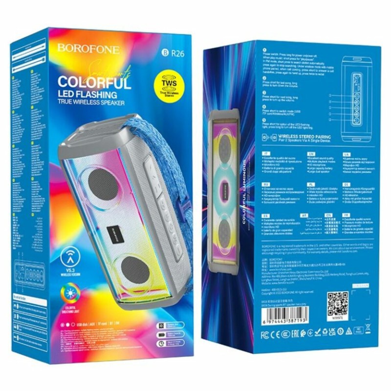 Портативна колонка BOROFONE BR26 Daring sports BT speaker Gray