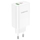 Мережевий зарядний пристрій BOROFONE BN10 Sunlight PD65W dual port(1A1C) charger White