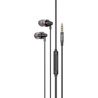 Навушники HOCO M90 Delight wire-controlled earphones with microphone Black Shadow